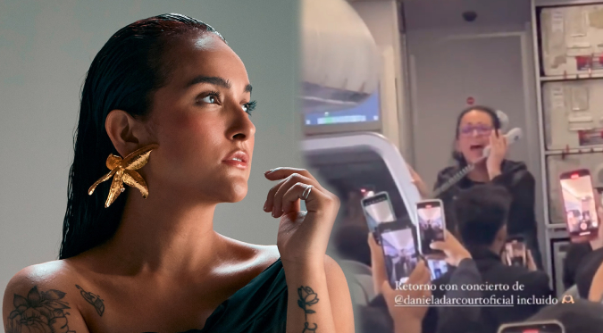Daniela Darcourt convierte vuelo en un concierto inesperado para los pasajeros [VIDEO]